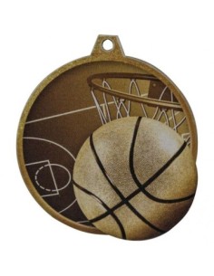 (18) MEDALLA MADERA BALONCESTO Ø 7 cm