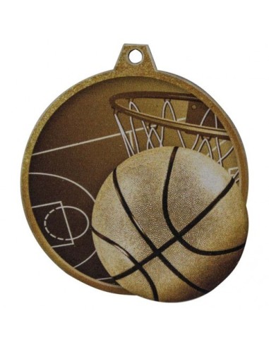 (18) MEDALLA MADERA BALONCESTO Ø 7 cm