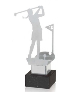 (267) TROFEO SOLDART GOLF FEMENINO 22 cm