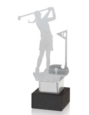 (267) TROFEO SOLDART GOLF FEMENINO 22 cm