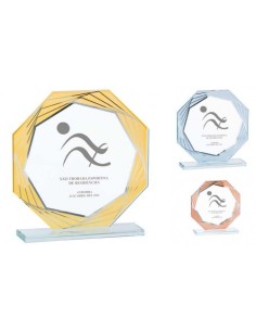 (210) TROFEO CRISTAL BRONCE 17 cm
