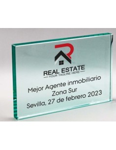 (160) CRISTAL GRAB. LASER/UVI 10 x 8 cm