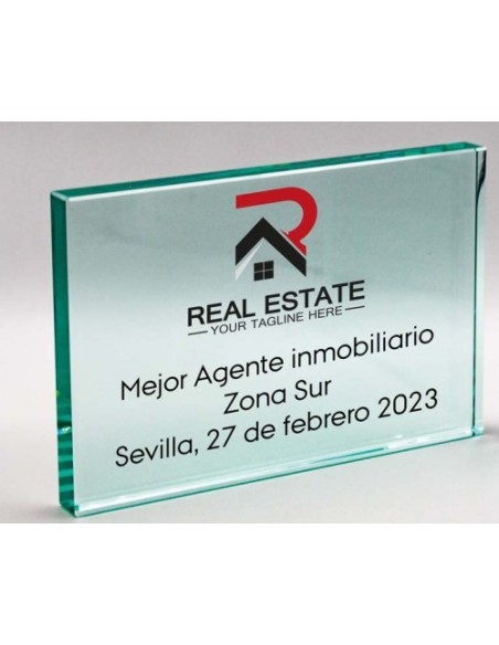 (160) CRISTAL GRAB. LASER/UVI 10 x 8 cm