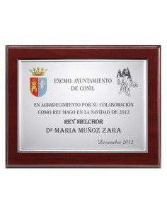 PLACA HOMENAJE MADERA ECONOMICA