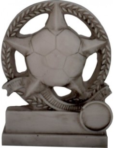 TROFEO RESINA FUTBOL ACABADO EN GRIS