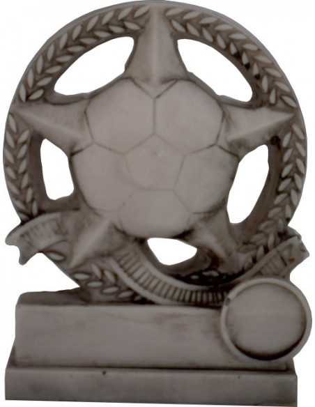 TROFEO RESINA FUTBOL ACABADO EN GRIS