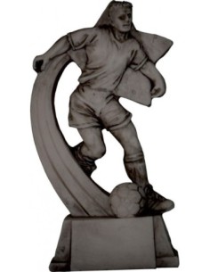 TROFEO RESINA FUTBOL ACABADO EN GRIS