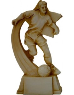 TROFEO RESINA FUTBOL ACABADO EN MARFIL
