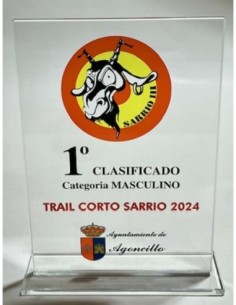 TROFEO CRISTAL GRABABLE EN COLOR O LASER