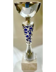 COPA AZUL Y PLATA CALADA