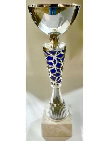 COPA AZUL Y PLATA CALADA