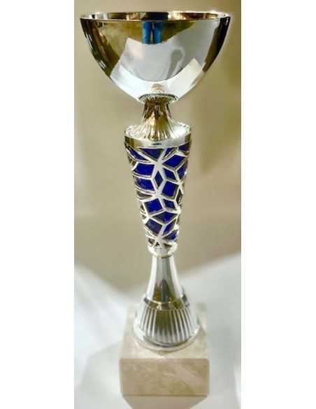 COPA AZUL Y PLATA CALADA