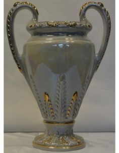 COPA CERAMICA DECORADO EN ORO MARRON 65 CM