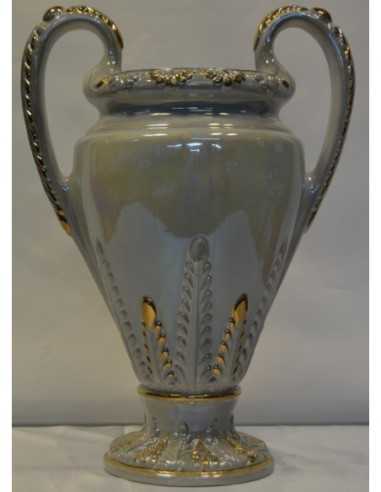 COPA CERAMICA DECORADO EN ORO MARRON 65 CM