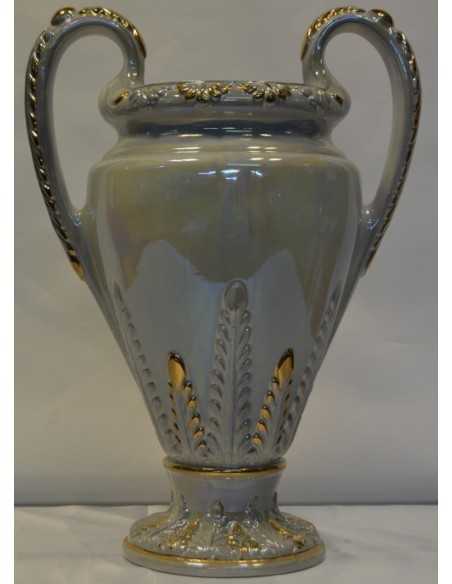 COPA CERAMICA DECORADO EN ORO MARRON 65 CM