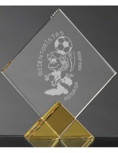 TROFEO CRISTAL OPTICO ROMBO