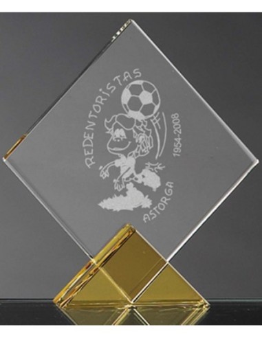TROFEO CRISTAL OPTICO ROMBO