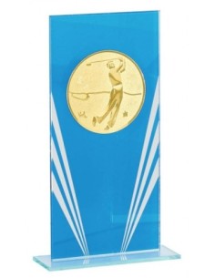 (224) TROFEO CRISTAL CON DISCO 13 cm