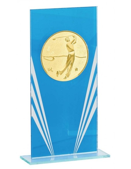 (224) TROFEO CRISTAL CON DISCO 13 cm