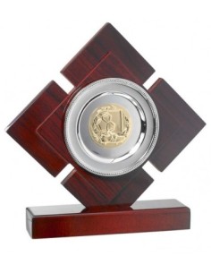 (224) TROFEO MADERA CON DISCO 19 cm