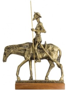 QUIJOTE A CABALLO TROFEO 21X33 cm.