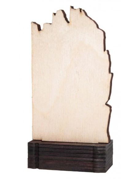 (245) TROFEO MADERA PERSONALIZABLE LASER/UVI 13 cm