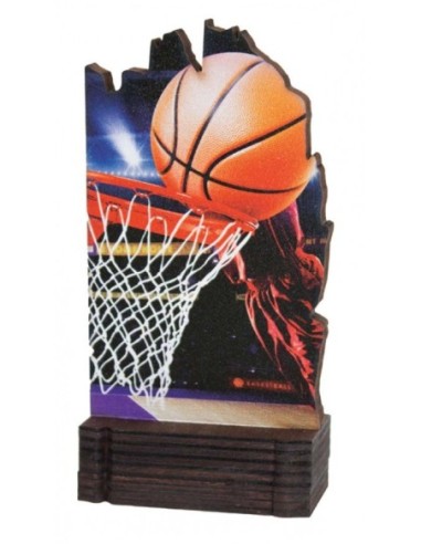 (243) TROFEO MADERA BALONCESTO 13 cm