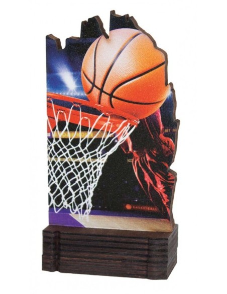 (243) TROFEO MADERA BALONCESTO 13 cm
