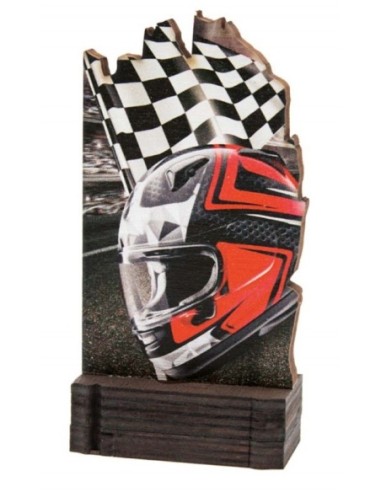 (243) TROFEO MADERA MOTOR 13 cm