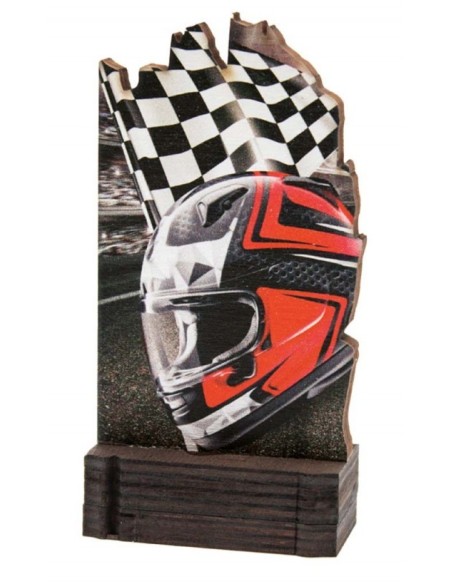(243) TROFEO MADERA MOTOR 13 cm