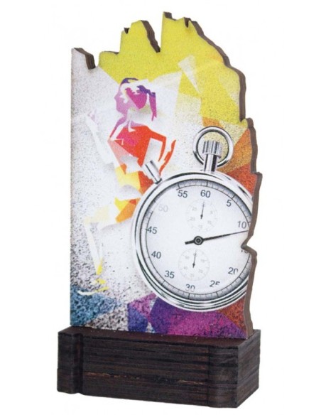 (243) TROFEO MADERA ATLETISMO FEMENINO 13 cm