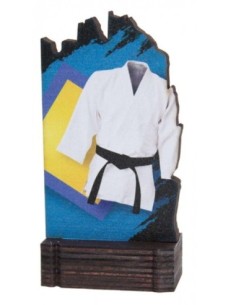 (243) TROFEO MADERA ARTES MARCIALES 13 cm