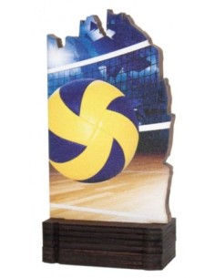 (244) TROFEO MADERA VOLEIBOL 13 cm