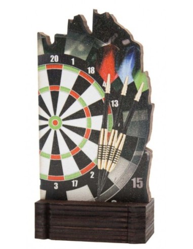 (244) TROFEO MADERA DARDOS 13 cm