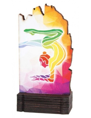 (244) TROFEO MADERA GIMNASIA RITMICA 13 cm