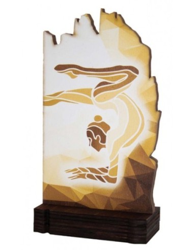 (246) TROFEO MADERA GIMNASIA RITMICA 19 cm