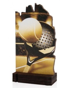 (246) TROFEO MADERA PADEL 19 cm