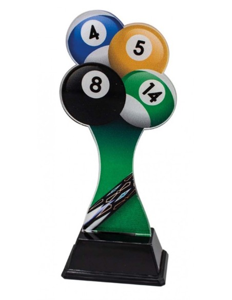 (247) TROFEO METACRILATO BILLAR 17 cm
