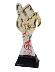 (249) TROFEO METACRILATO MUSICA 17 cm