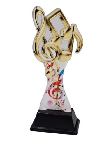 (249) TROFEO METACRILATO MUSICA 17 cm