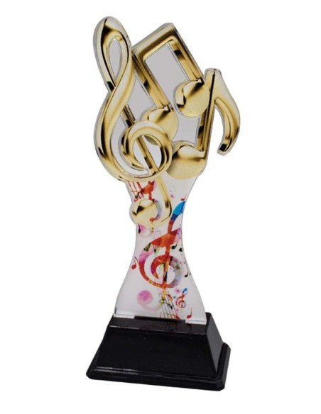 (249) TROFEO METACRILATO MUSICA 17 cm