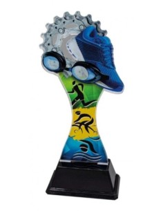 (249) TROFEO METACRILATO TRIATLON 17 cm