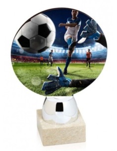 (150) TROFEO PERSONALIZABLE CON BASE MARMOL 19 cm