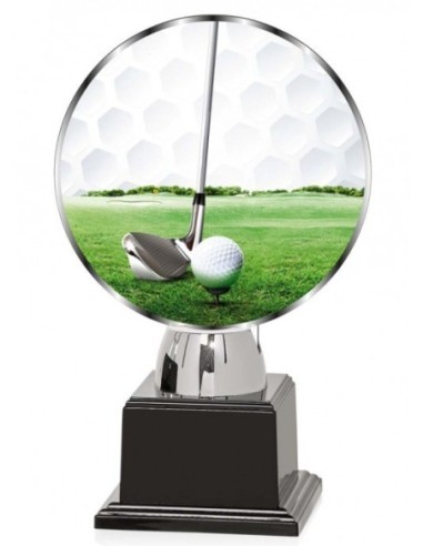 (150) TROFEO PERSONALIZABLE CON BASE ABS NEGRA 21 cm