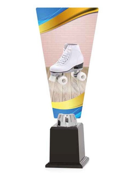 (150) TROFEO PERSONALIZABLE CON BASE ABS NEGRA 28 cm