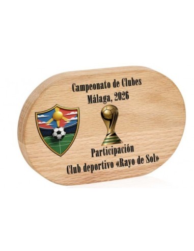 (16) TROFEO MADERA GRABABLE 12 x 19 cm