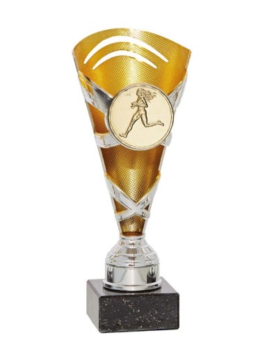 (49) COPA ABS PLATA/ORO PORTADISCOS 21 cm