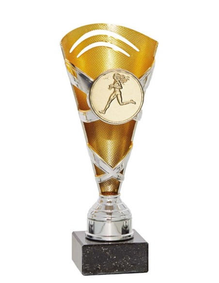 (49) COPA ABS PLATA/ORO PORTADISCOS 21 cm