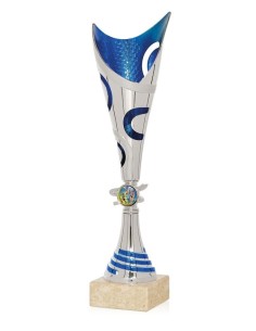 (54) COPA ABS PLATA/AZUL PORTADISCOS 32 cm