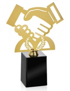 (239) TROFEO METAL FAIR PLAY/MANOS UNIDAS 18 cm
